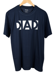 Supima Mens Graphic T-Shirt - DAD White on Navy