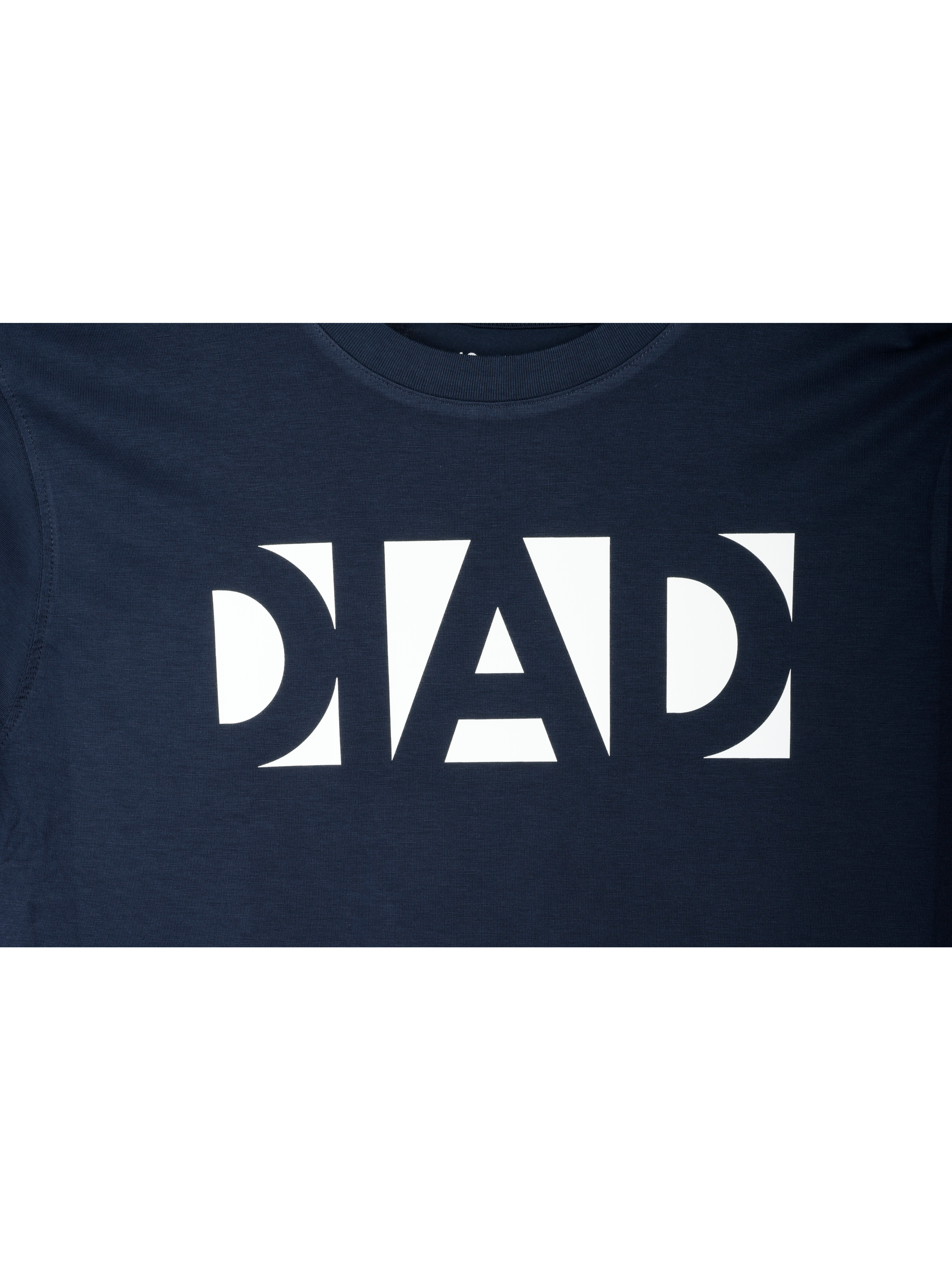Supima Mens Graphic T-Shirt - DAD White on Navy