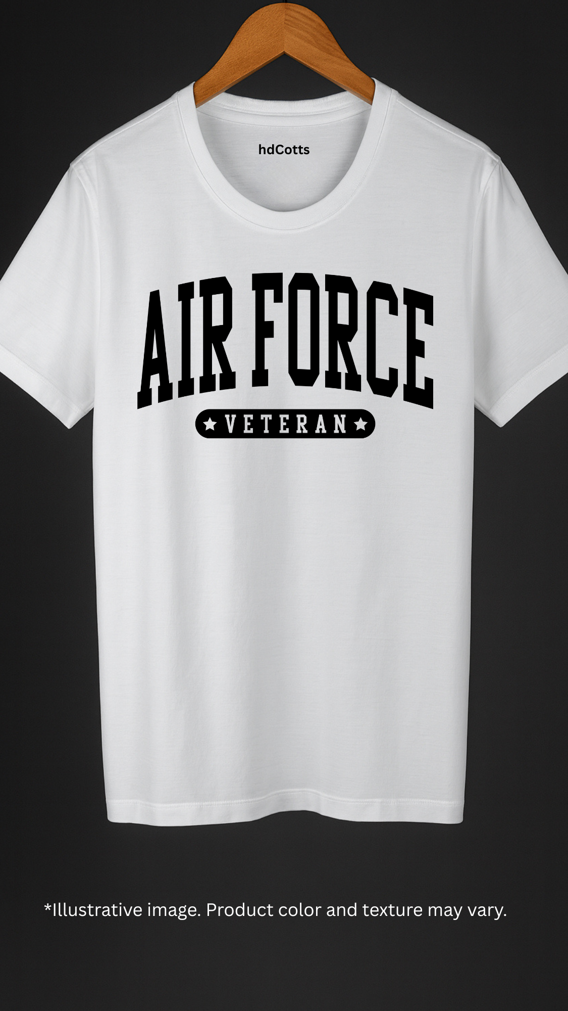 Supima Cotton Graphic - Air Force Veteran Black