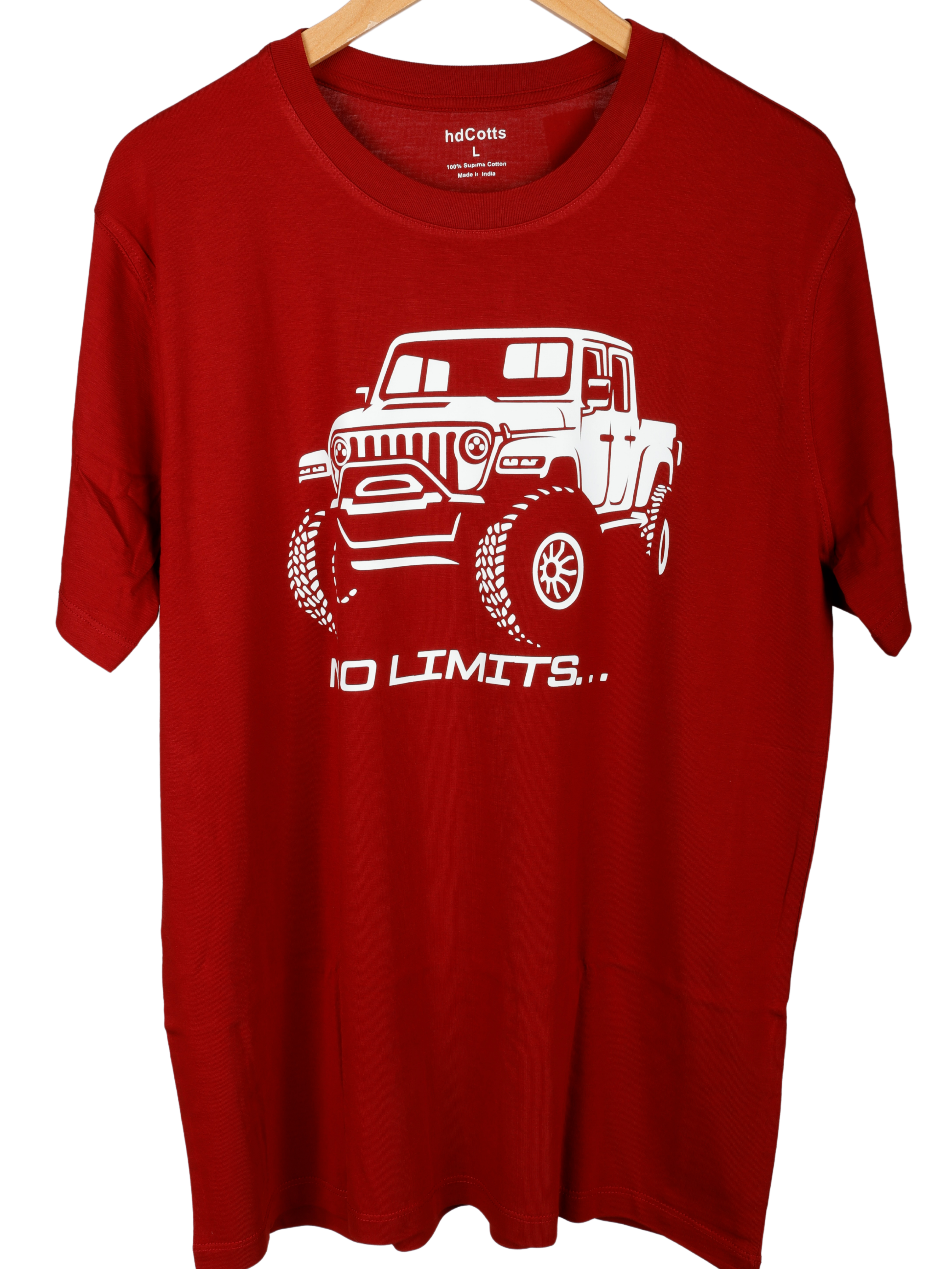 Supima Mens Graphic T-Shirt - No Limits White on Winery
