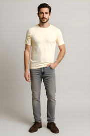 Supima Cotton Mens T-Shirt - Artic Wolf