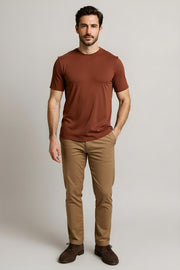 Supima Cotton Mens T-Shirt - Brandy Brown