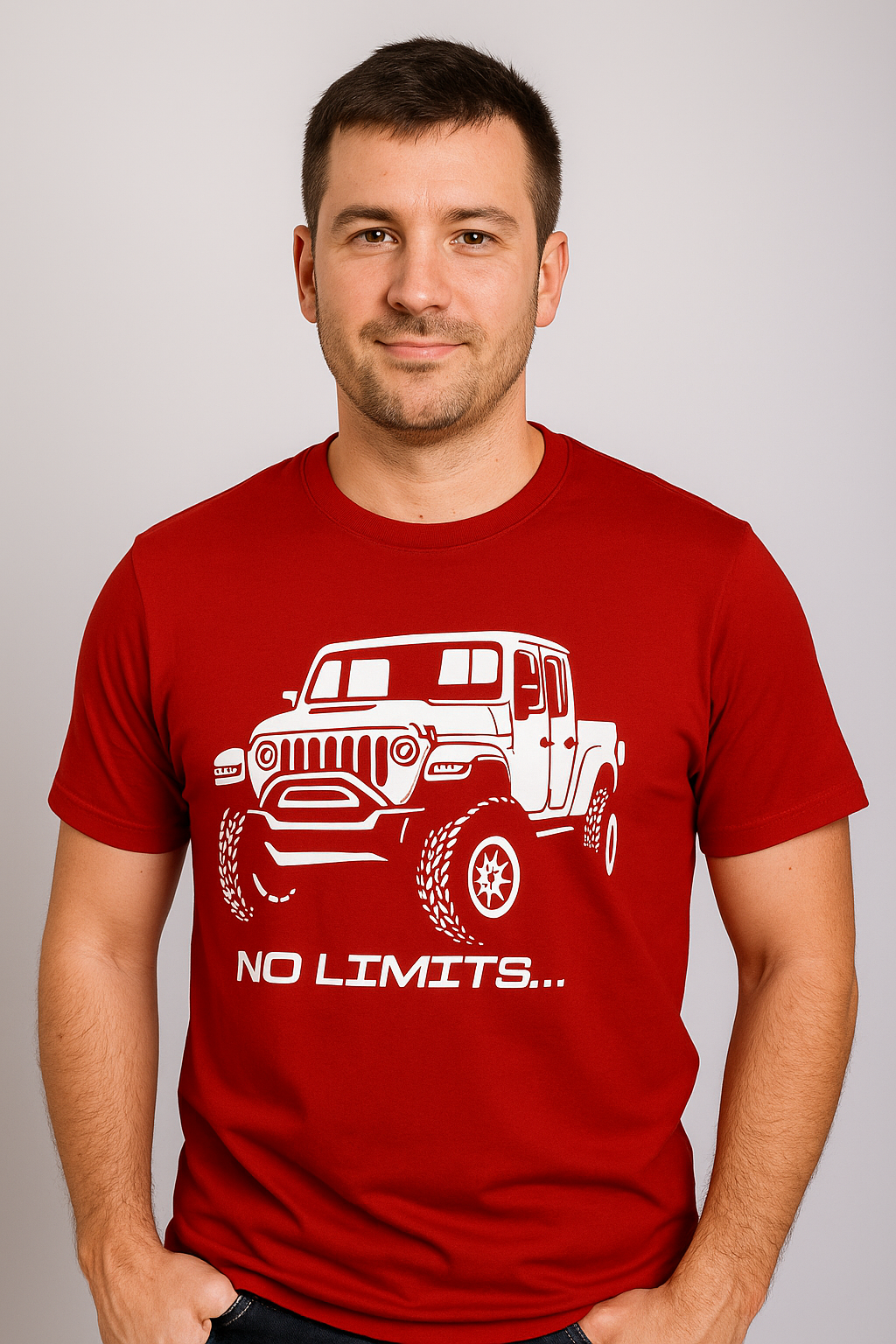 Supima Mens Graphic T-Shirt - No Limits White on Winery