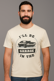 Supima Mens Graphic T-Shirt - Garage on Arctic wolf