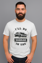 Supima Mens Graphic T-Shirt - Garage on White