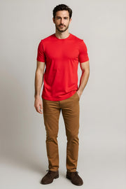 Supima Cotton Mens T-Shirt - Flame Scarlet