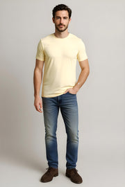 Supima Cotton Mens T-Shirt - Pastel Yellow