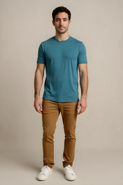 Supima Cotton Mens T-Shirt - Storm Blue